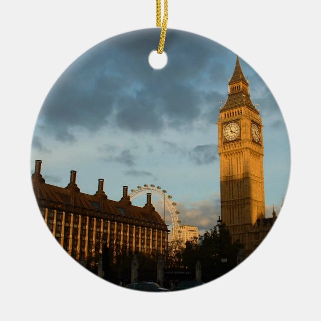 En Céramique Ornement d'horloge de Big Ben (Devant)