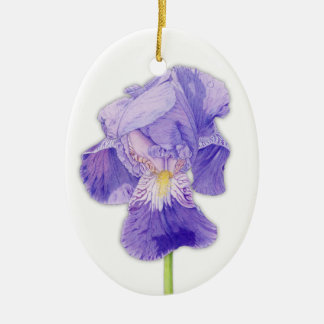 En Céramique Ornement d'Iris pourpre