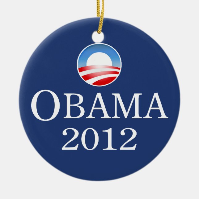 En Céramique Ornement d'Obama 2012 (Devant)