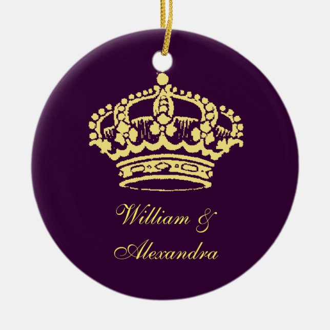 En Céramique Ornement d'or de couronne (Devant)