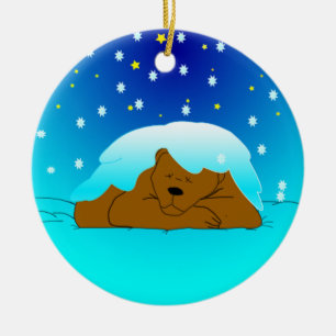 En Céramique Ornement d'ours de sommeil Milou