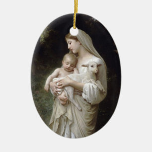 En Céramique Ornement d'ovale d'innocence de Bouguereau