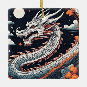 En Céramique ornement dragon de nuit