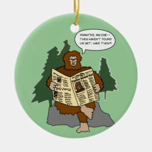 En Céramique Ornement drôle d'arbre de Noël de bande dessiné