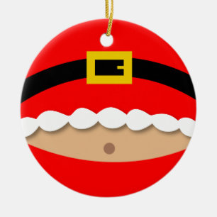 En Céramique Ornement drôle de costume du père noël