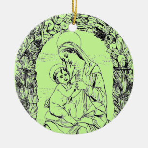 En Céramique Ornement du bébé Jésus