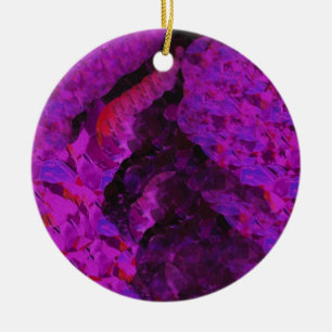 En Céramique Ornement du cercle de Plaisers violets