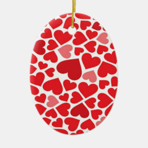 En Céramique Ornement du coeur de l'amour