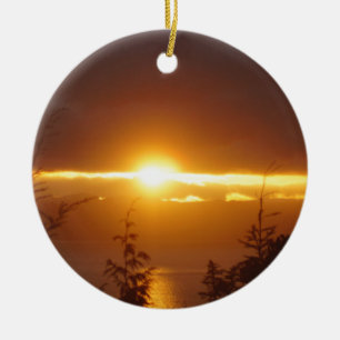 En Céramique Ornement du coucher de soleil