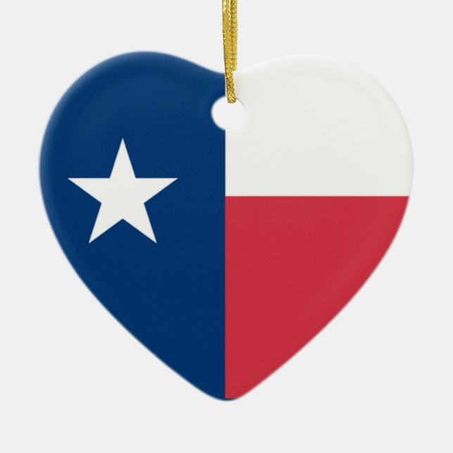 En Céramique Ornement du drapeau du Texas (Devant)
