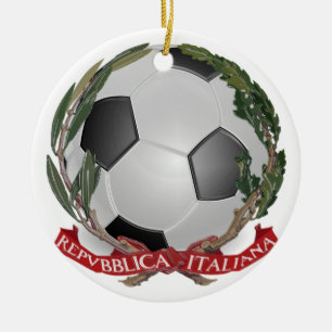 En Céramique Ornement du football de football de l'Italie