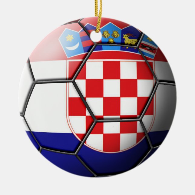 En Céramique Ornement du football de la Croatie (Devant)