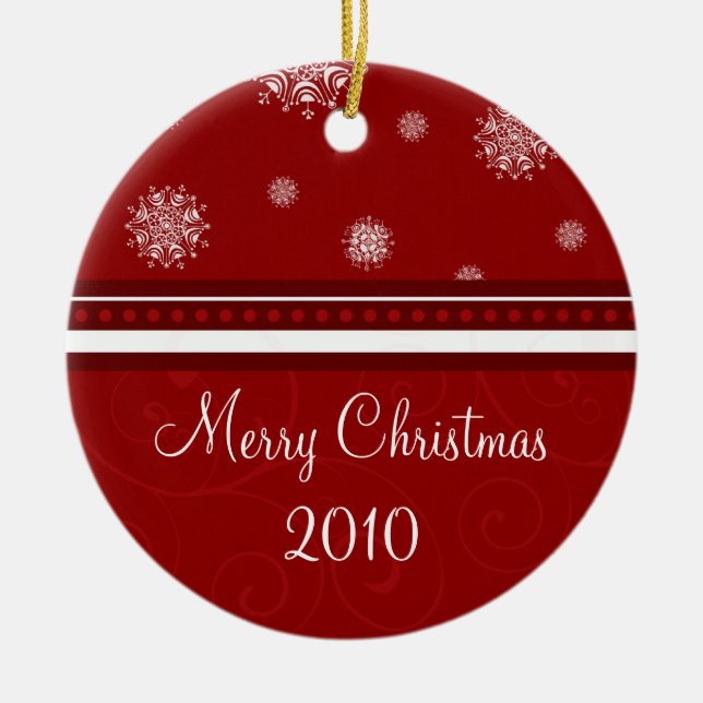En Céramique Ornement du Joyeux Noël 2010 (Devant)