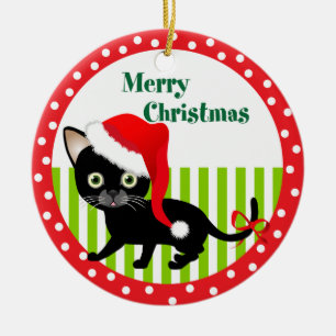 En Céramique Ornement du Joyeux Noël de Kitty personnalisé