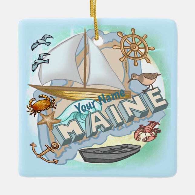 En Céramique Ornement du Maine (Devant)