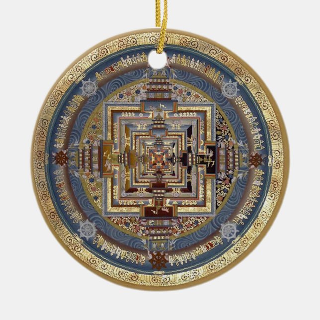 En Céramique Ornement du mandala B de Kalachakra (Devant)