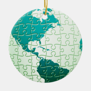 En Céramique Ornement du monde de casse-tête