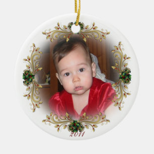 En Céramique Ornement du "Premier Noël du bébé"
