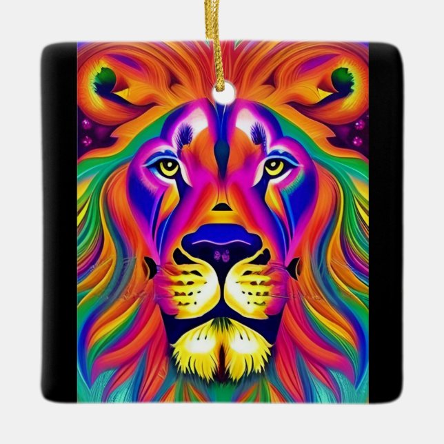 En Céramique ornement du visage de lion (Devant)