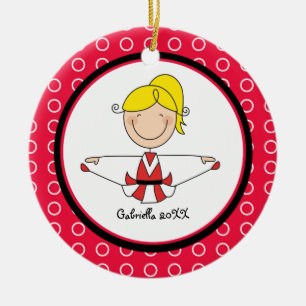 En Céramique Ornement d'une chevelure blond mignon de Noël de