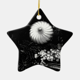 EN CÉRAMIQUE ORNEMENT ÉTOILE AVEC **DÉCORATIONS DE NOËL**