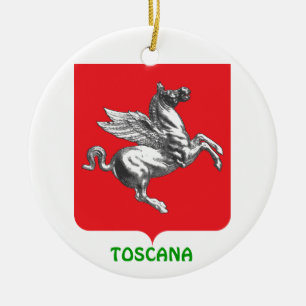 En Céramique Ornement fait sur commande de Noël de l'Italie -