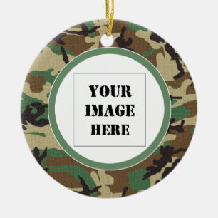 En Céramique Ornement fait sur commande de photo de camouflage