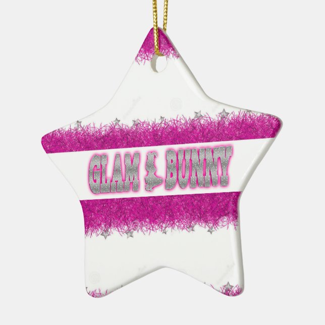 En Céramique Ornement fascinant de Noël d'étoile de rose de (Gauche)