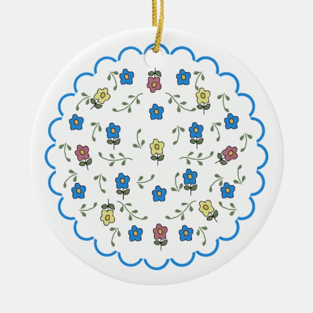 En Céramique Ornement floral (Devant)