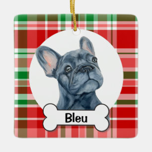En Céramique Ornement Frenchie, Bouledogue Français