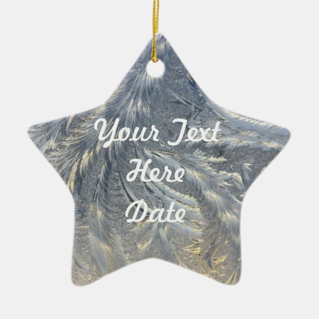 En Céramique Ornement Frosty personnalisé (Devant)