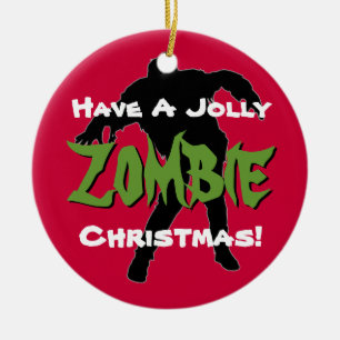 En Céramique Ornement gai de coutume de Noël de zombi