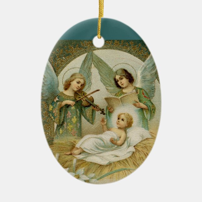 En Céramique Ornement : Gloria dans Excelsis Deo (Devant)