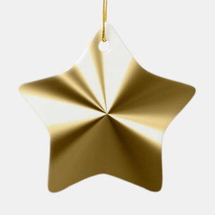 En Céramique Ornement Gold Star