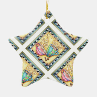 EN CÉRAMIQUE ORNEMENT - HARICOTS FRAIS ! ART DE CAFÉ