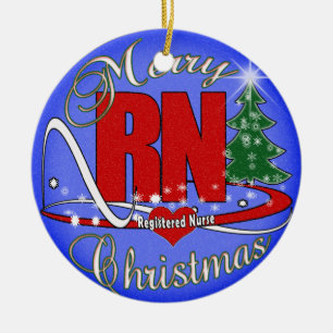 EN CÉRAMIQUE ORNEMENT - INFIRMIÈRE DE RN - JOYEUX NOËL