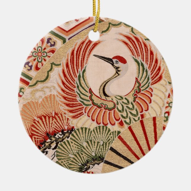 En Céramique Ornement japonais de tissu (Devant)