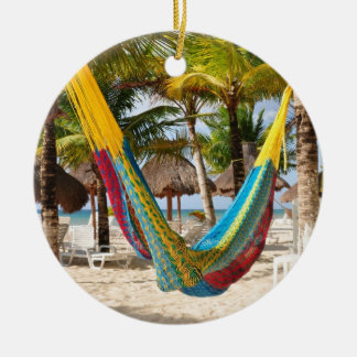 En Céramique Ornement maya coloré de Cozumel Mexique d'hamac