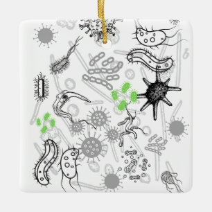 En Céramique Ornement microbe