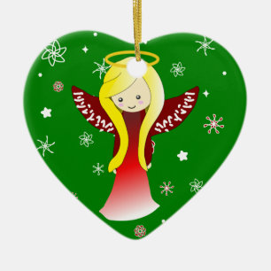En Céramique Ornement mignon d'ange de Noël
