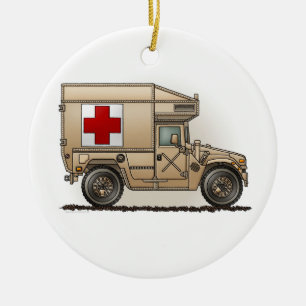 En Céramique Ornement militaire d'ambulance de Hummer