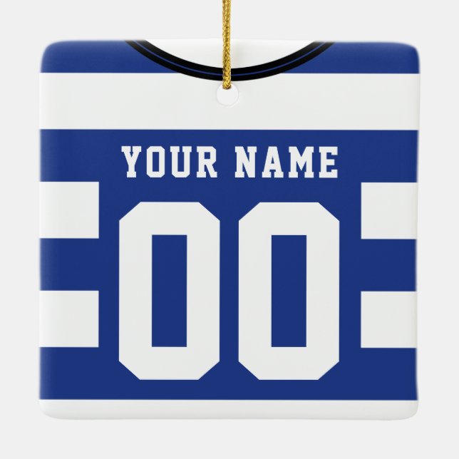 En Céramique Ornement Modèle de Jersey de Football personnalisa (Dos)