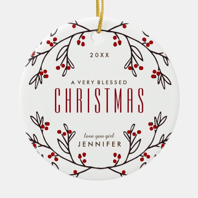 En Céramique Ornement moderne de vacances d'amitié (Devant)