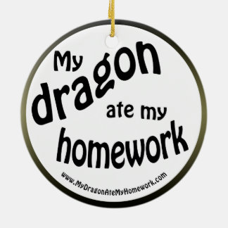 En Céramique Ornement - mon dragon a mangé mon travail