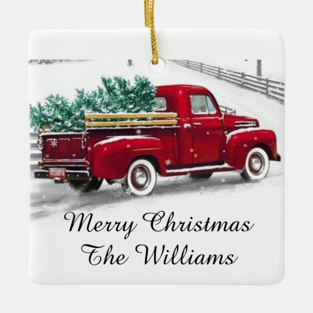 En Céramique Ornement monogrammé de Noël (Devant)