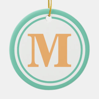 En Céramique Ornement Monogramme personnalisé