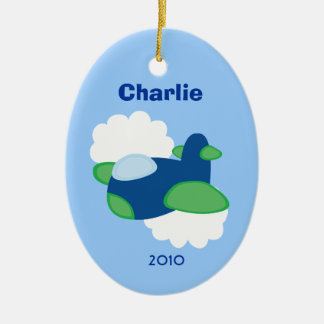 En Céramique Ornement nommé personnalisé par AVION d'arbre de