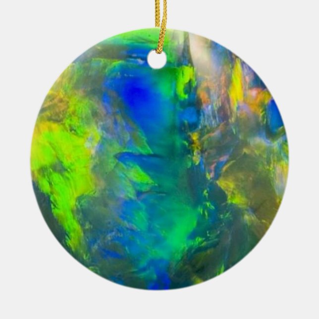 En Céramique Ornement opal bleu (Devant)