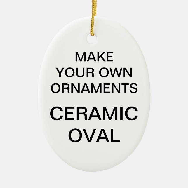 En Céramique Ornement ovale d'arbre de Noël de porcelaine faite (Devant)