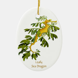 En Céramique Ornement personnalisable de dragon feuillu de mer
